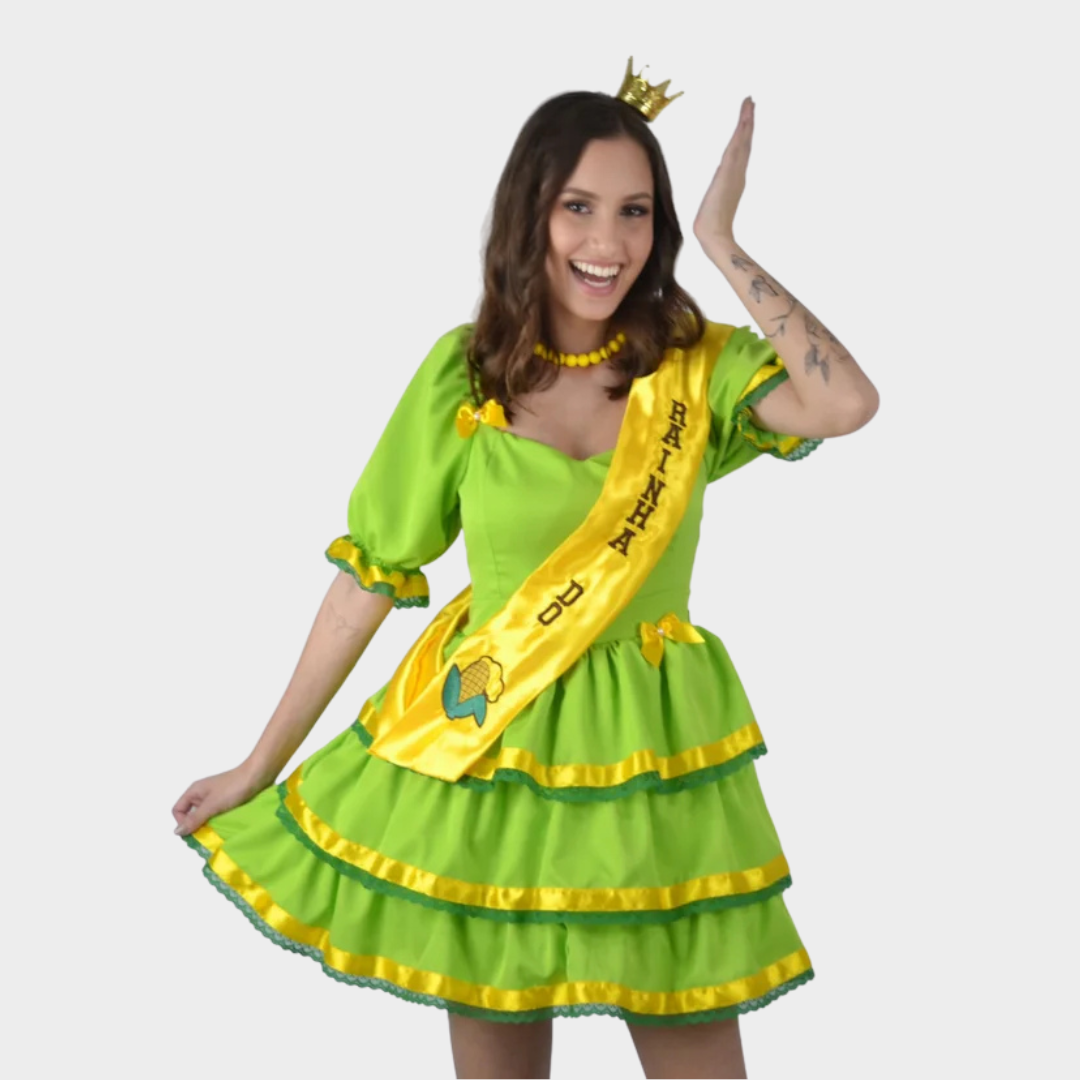 Vestido de Festa Junina Rainha do Milho