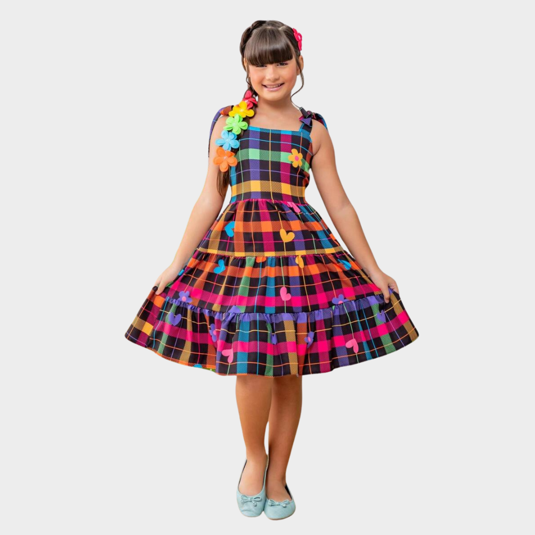 Vestido de Festa Junina Infantil